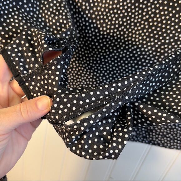 Nike Pro Dri Fit Black Polka Dot Half Zip running Pullover large - Picture 4 of 16